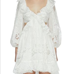 Zimmerman Lulu Scalloped Mini Dress